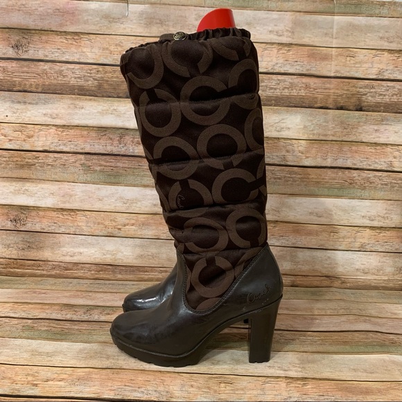 Coach Loryn Quilted Rain Boots